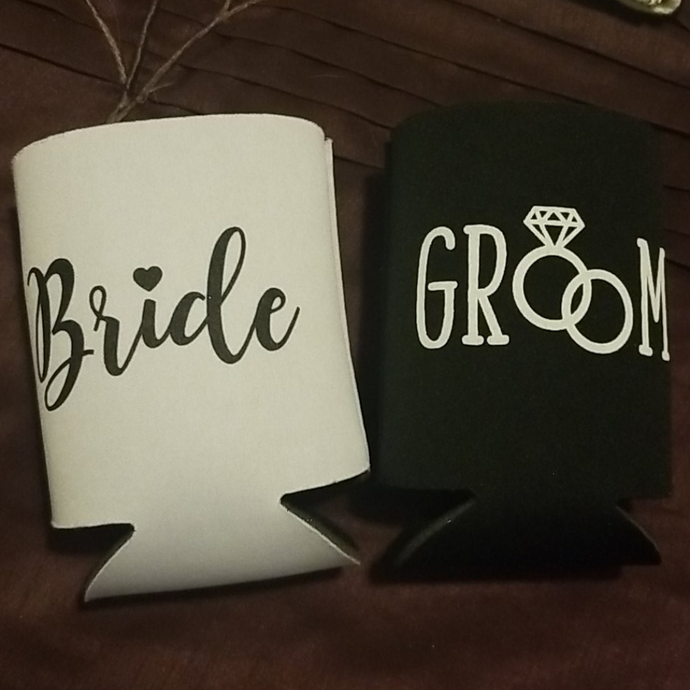 Bride & Groom Can Koozies